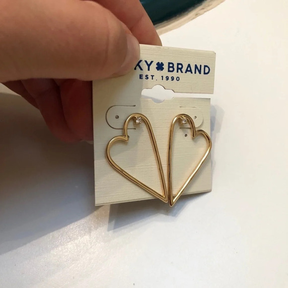 NWT LUCKY BRAND HEART EARRINGS - Picture 3 of 3